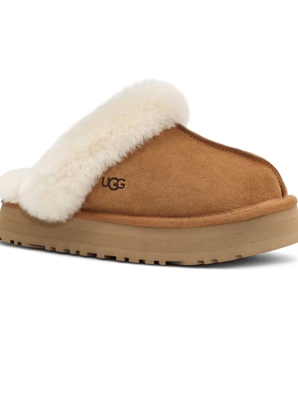 UGG disquette slippers Cozy Chestnut Shearling Clog Slippers for Women